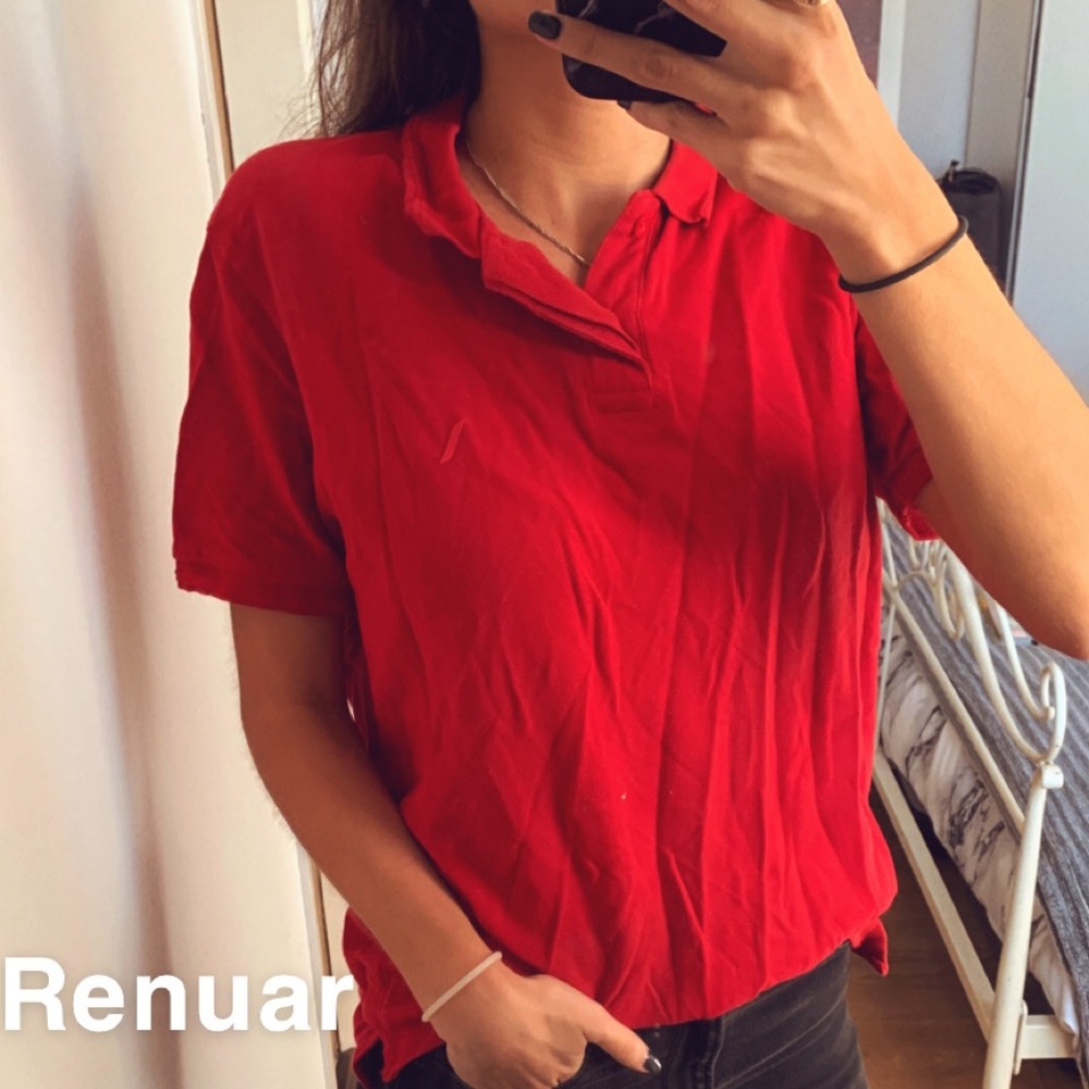 Renuar men’s red small collared polo shirt